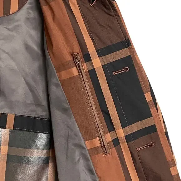 Lauren Ralph Lauren Men's 36 Regular Raincoat Stanza Brown Check NEW - Picture 10 of 15